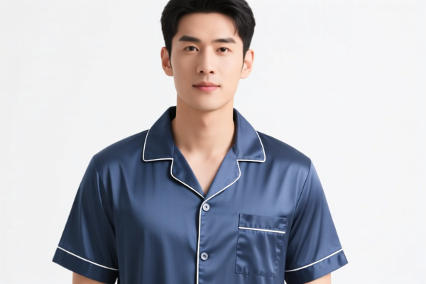 Men's Synthetic Fiber Short Sleeve Pajamas