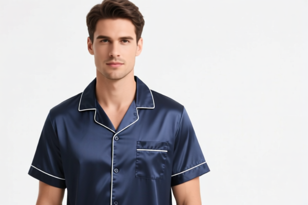 Men's Synthetic Fiber Short Sleeve Pajamas
