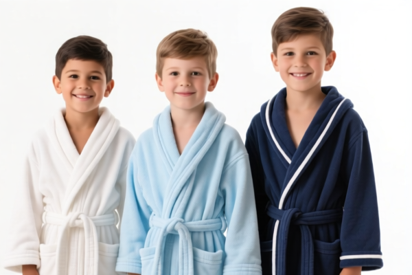 Boys' Bathrobes of Other Textile Materials