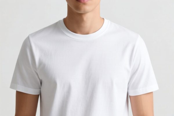 White Cotton Crew Neck Short Sleeve T