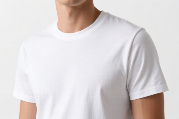 White Cotton Crew Neck Short Sleeve T