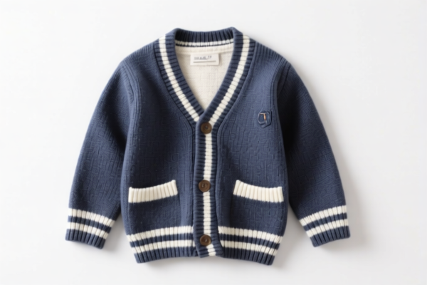 Cotton knitted boys' cardigan