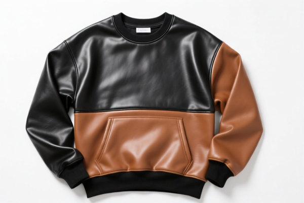 Girls' Leather Blended Sweatshirt