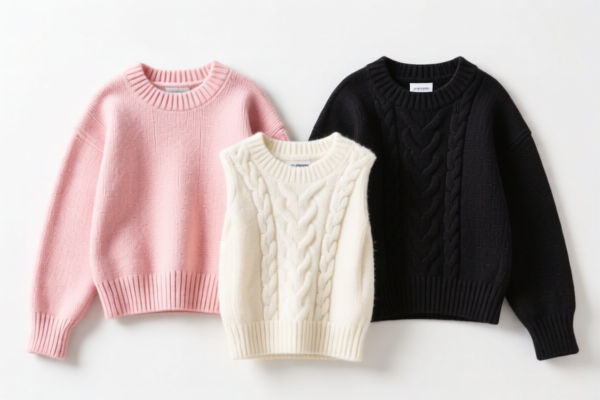Girls' Sweaters of Other Textile Materials