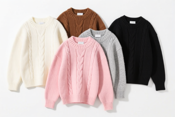 Girls' Sweaters of Other Textile Materials