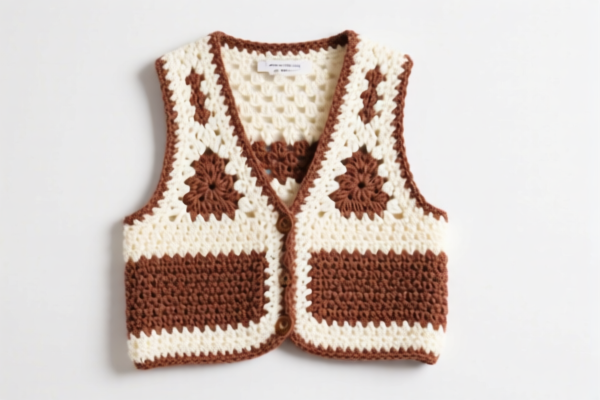 Women's Crocheted Vests (Other Textile Materials)