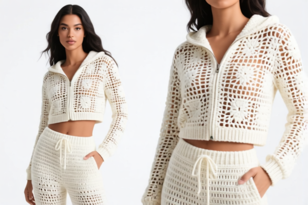 Women's Crocheted Tracksuit