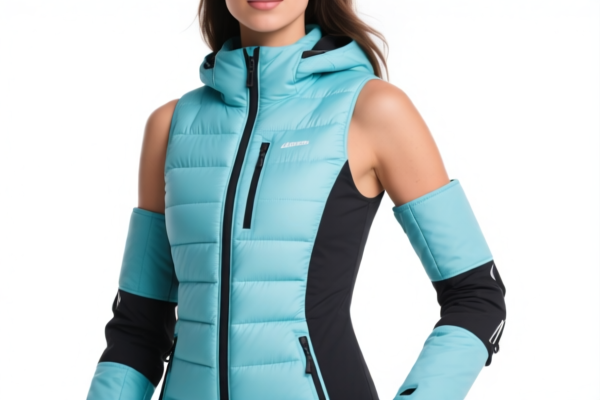 Women's_Girls' Padded Sleeveless Ski Suits with Sleeve Attachments (Breathable)