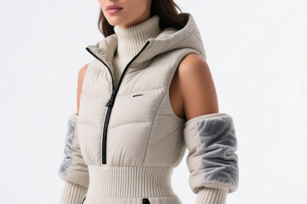 Women's_Girls' Padded Sleeveless Ski Suits with Sleeve Attachments (Thermal)