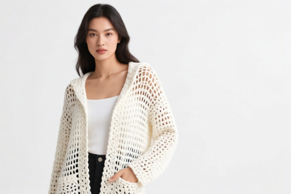 Women's Cotton Crocheted Coat