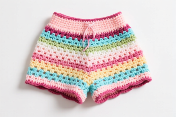 Girls' crocheted shorts