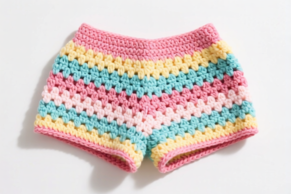 Girls' crocheted shorts