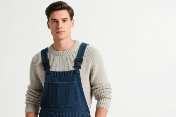 Men's Knitted Work Overalls