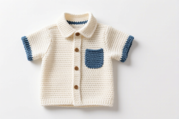 Cotton crocheted boys' shirts