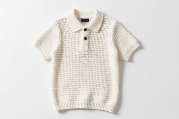 Cotton crocheted men's polo shirts