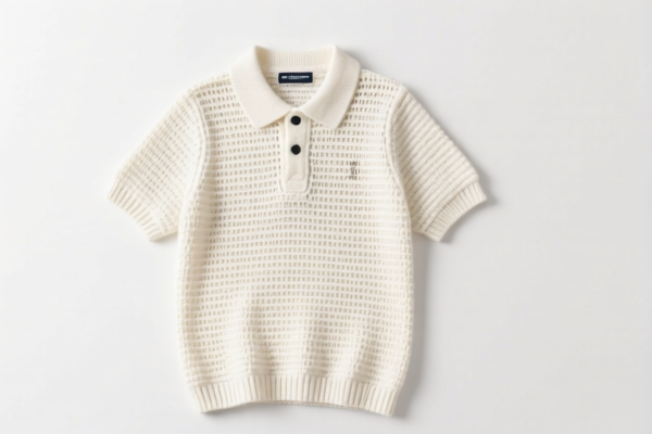 Cotton crocheted men's polo shirts