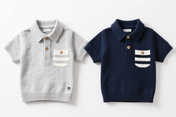 Cotton knitted boys' shirts
