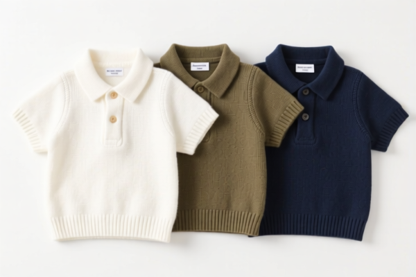 Cotton knitted boys' shirts