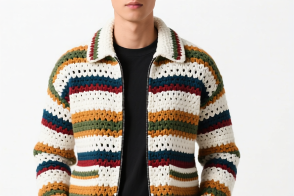 Men's Crocheted Jacket
