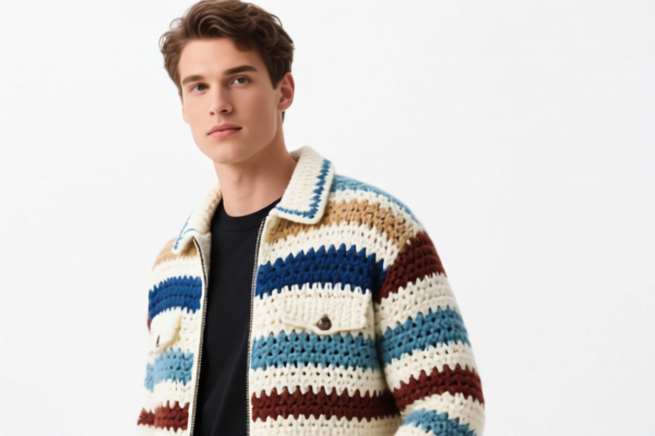 Men's Crocheted Jacket