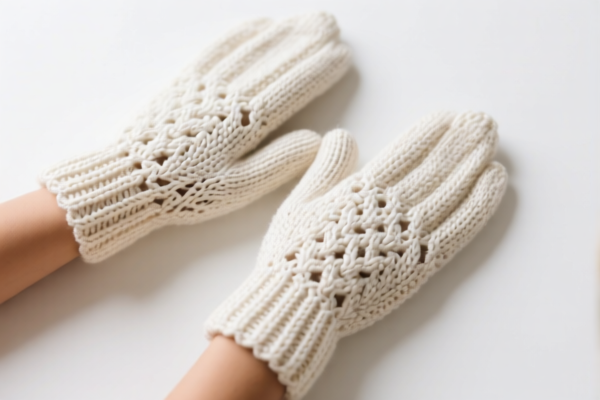 Women's crocheted gloves