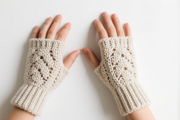 Women's crocheted gloves