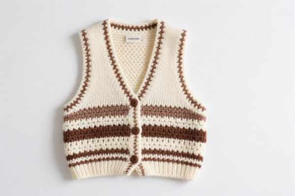 Women's crocheted knitted vest
