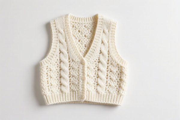Women's crocheted knitted vest
