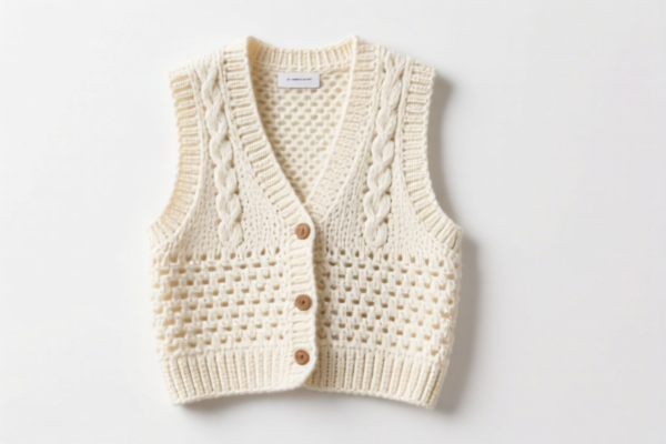 Women's crocheted knitted vest