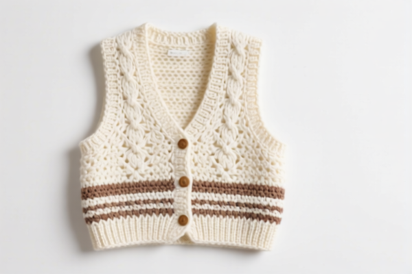 Women's crocheted knitted vest