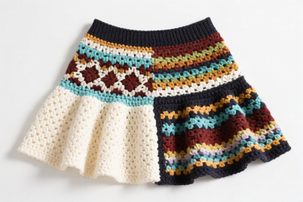 Crocheted skirts of other textile materials