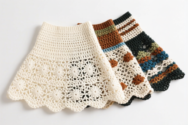 Crocheted skirts of other textile materials