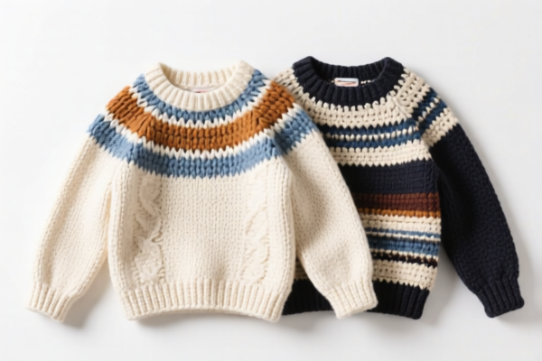 Crocheted sweaters of other textile materials