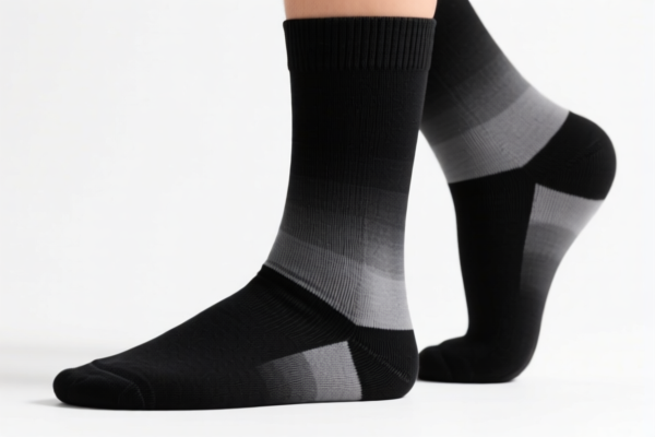 Cotton Black Graduated Compression Socks