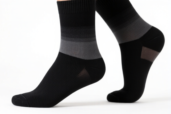 Cotton Black Graduated Compression Socks