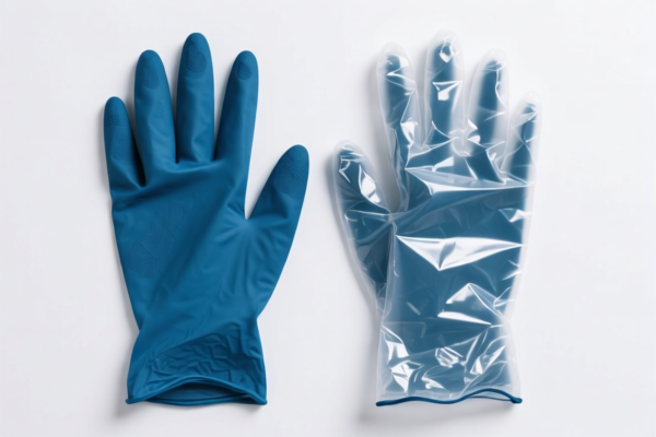 Plastic_Rubber Laminated Sewn Gloves (Research Use)