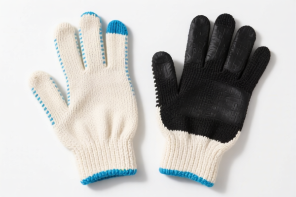 Cotton Blended Rubber Impregnated Knitted Gloves