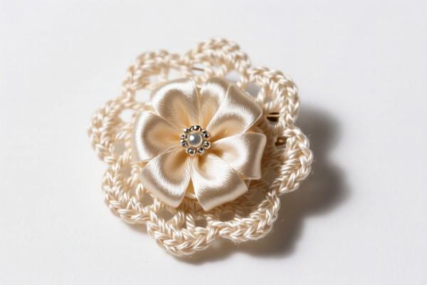 Silk Crocheted Brooch