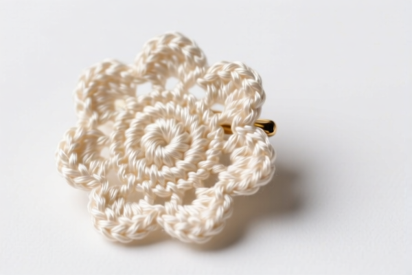 Silk Crocheted Brooch