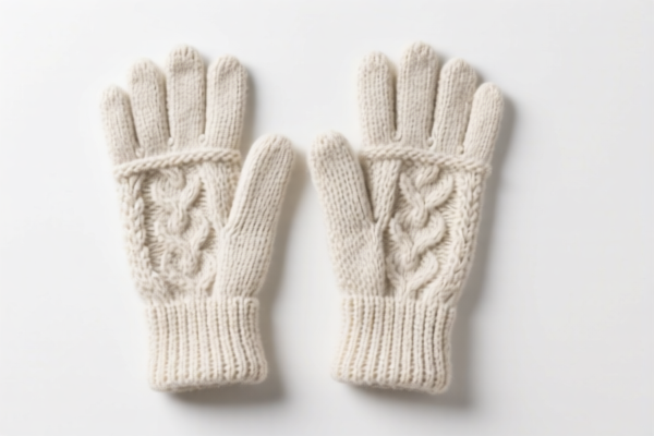 Knitted or crocheted cotton gloves