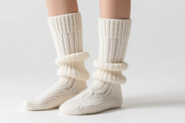 Knitted or crocheted cotton leg warmers