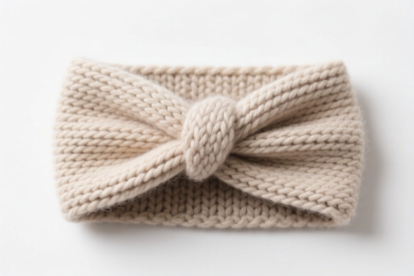 Wool knitted headband