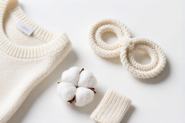 Knitted cotton clothing accessories parts