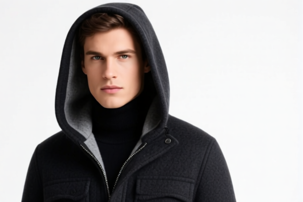 Men's Wool Hooded Jacket
