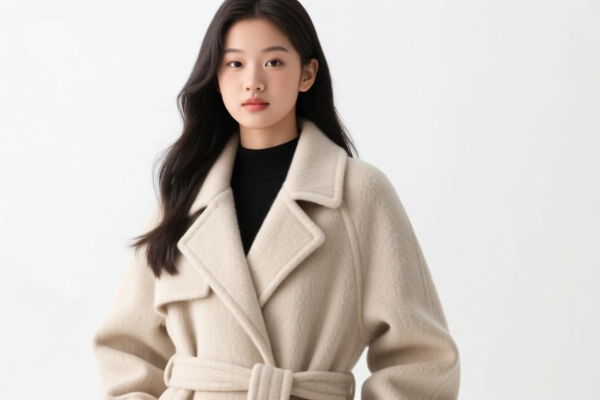 Girls' Warm Wool Overcoat