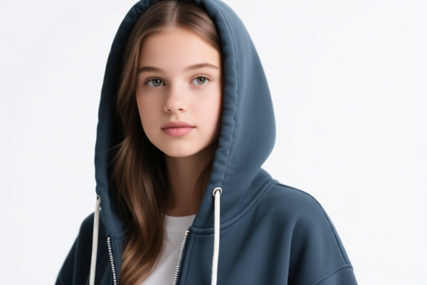 Girls' hooded casual jacket