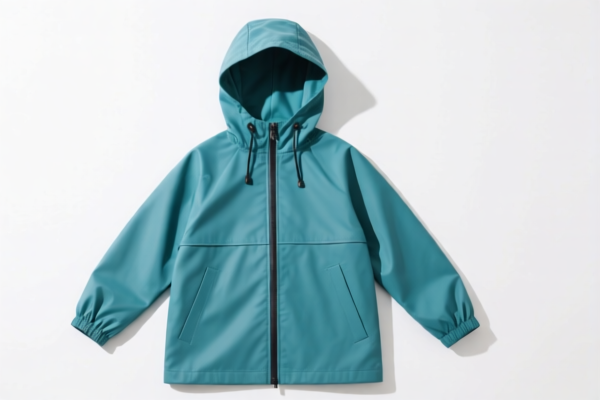 Girls' hooded rain jacket