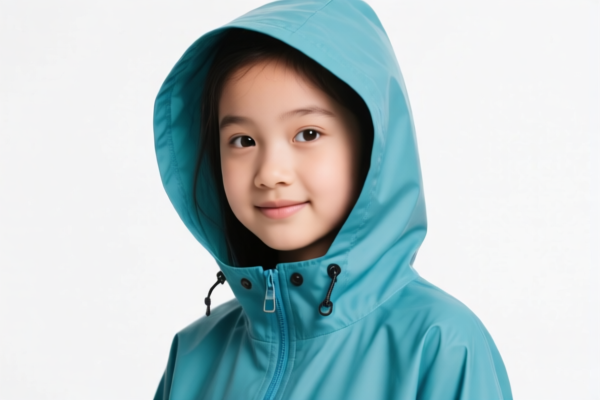 Girls' hooded rain jacket