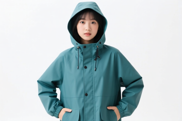 Girls' hooded rain jacket