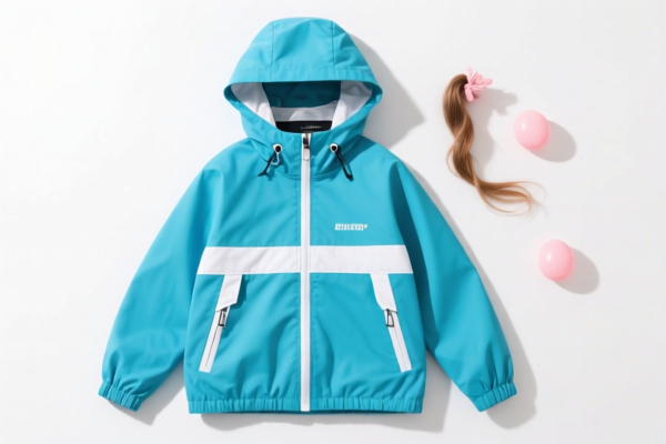 Girls' polyester storm jacket